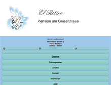 Tablet Screenshot of pension-am-geiseltalsee.com